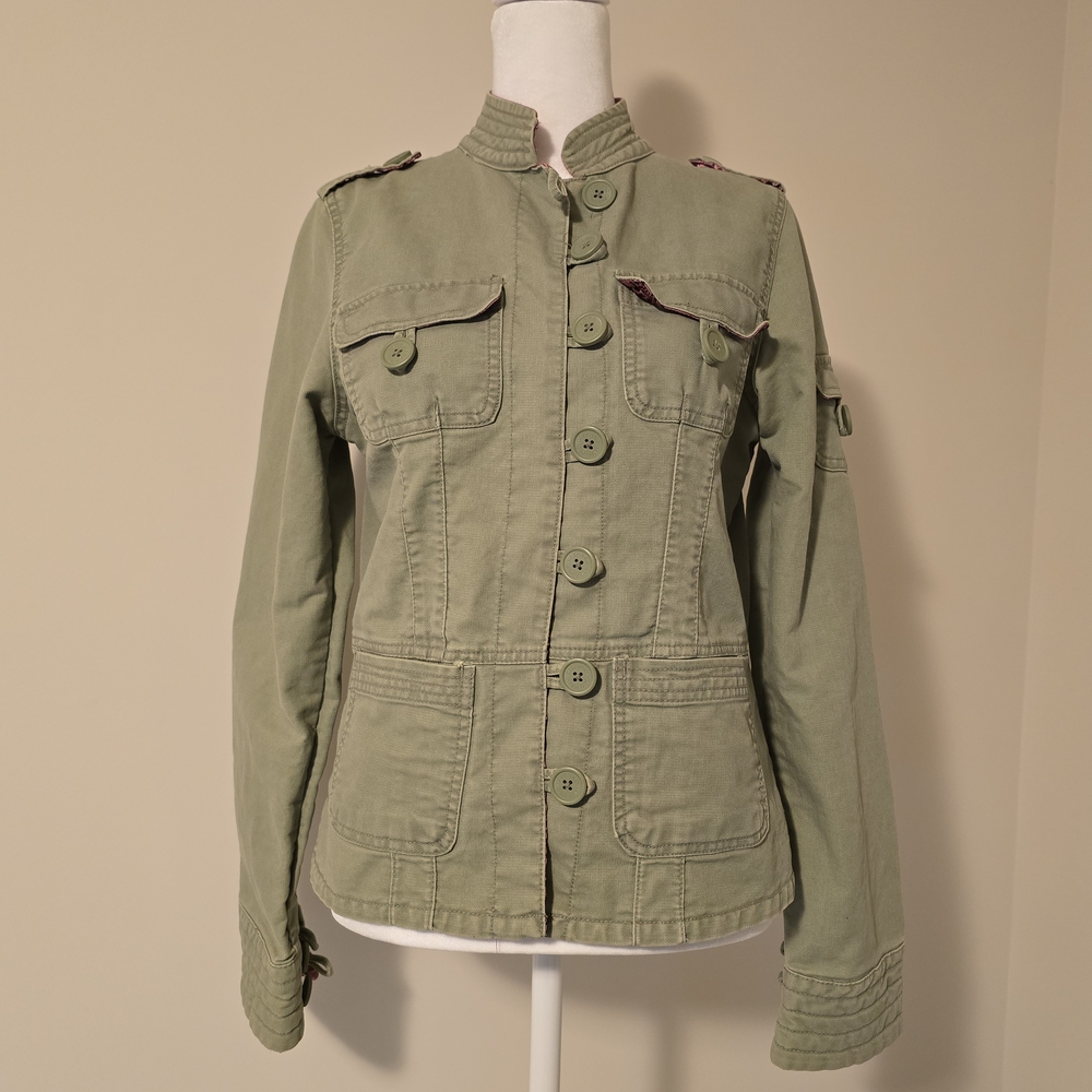 Women's Green Military Style Jacket